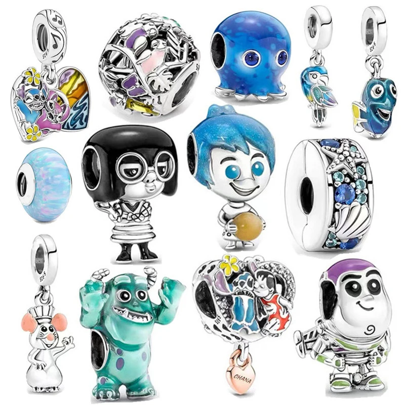 Заводская оптовая продажа, Лидер продаж, оригинальный 925 из чистого серебра Pixar меховой монстр, браслет с бусинами для женщин, ювелирные изделия высокого класса