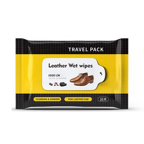 Custom Logo Leather Sport Shoe Sneaker Shine Polish Cleaning Cleaner Wet Wipes For Shoes