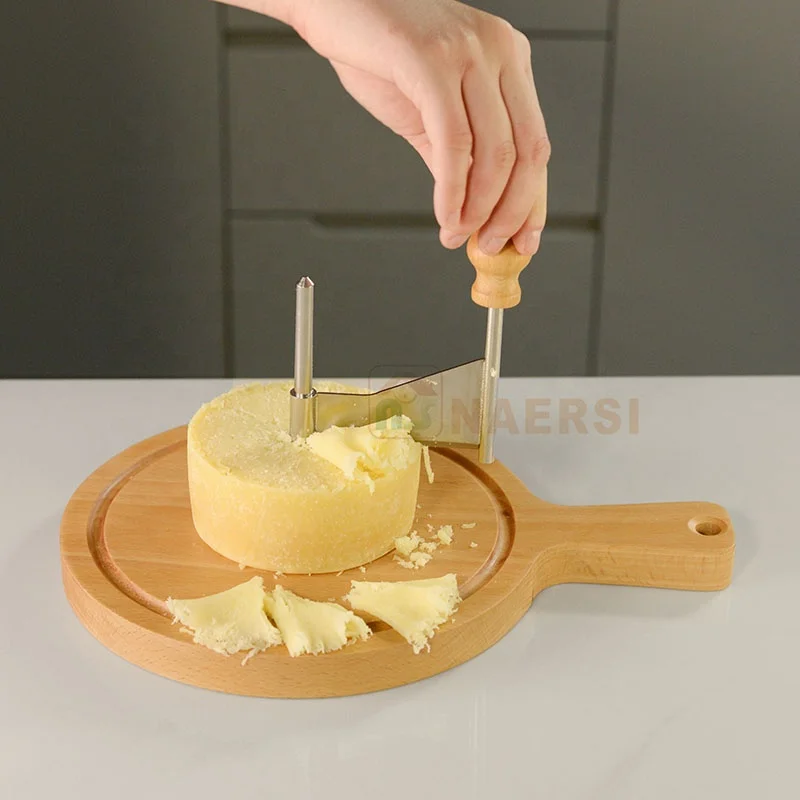 Multifunctional Wood Tray with Dome Lid Wooden Bread Board Cheese Plate Cheese Curler Chocolate Shaver Cheese Tools