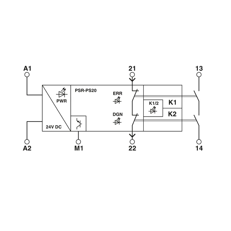 Coupling relay - PSR-PS20-1NO-1NC-24DC-SC-2700356 Coupling relay for SIL 3 high and low-demand applications