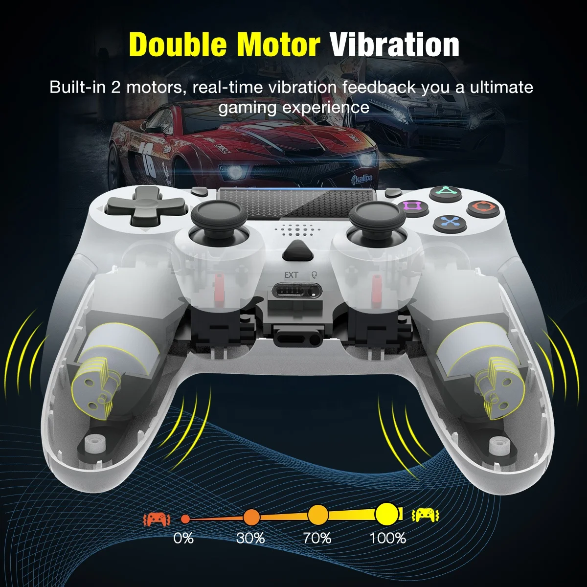  Новый дизайн игровой контроллер джойстик для PS4/PS4 pro/PS4 slim беспроводной белого