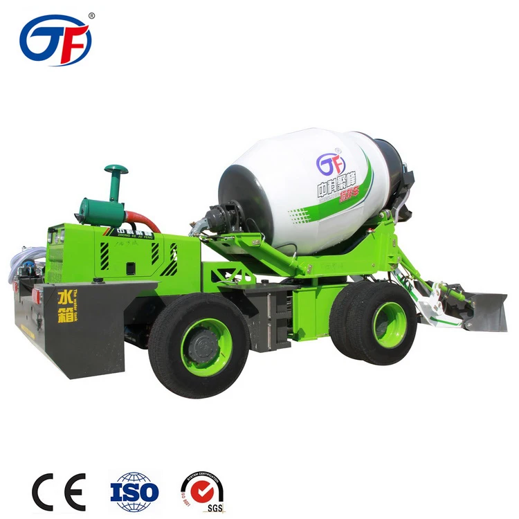 3.5 M3 Self Loading Concrete Mixer Machine With Four Wheels Steering Function