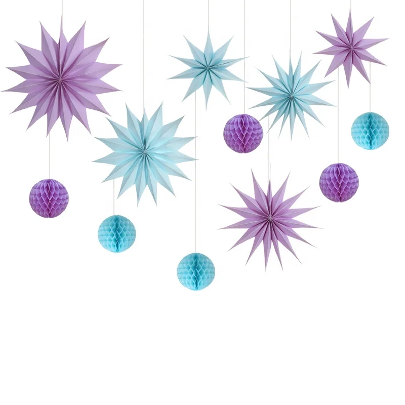 2021 wholesale Colorful Party supplies 25cm Tissue Paper Honeycomb Balls birthday wedding new year daily decorations