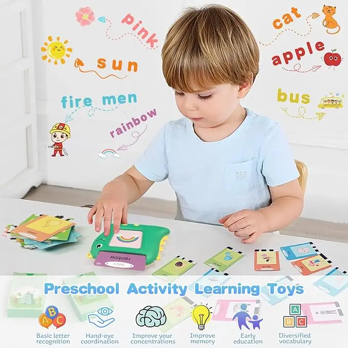 Custom Baby Talking Resources Children Educational Electronic Early Learning Toys Alphabet Flash Cards Reader