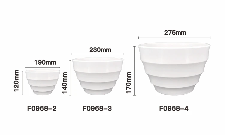 manufacture white plastic indoor succulent cactus  modern bonsai planter