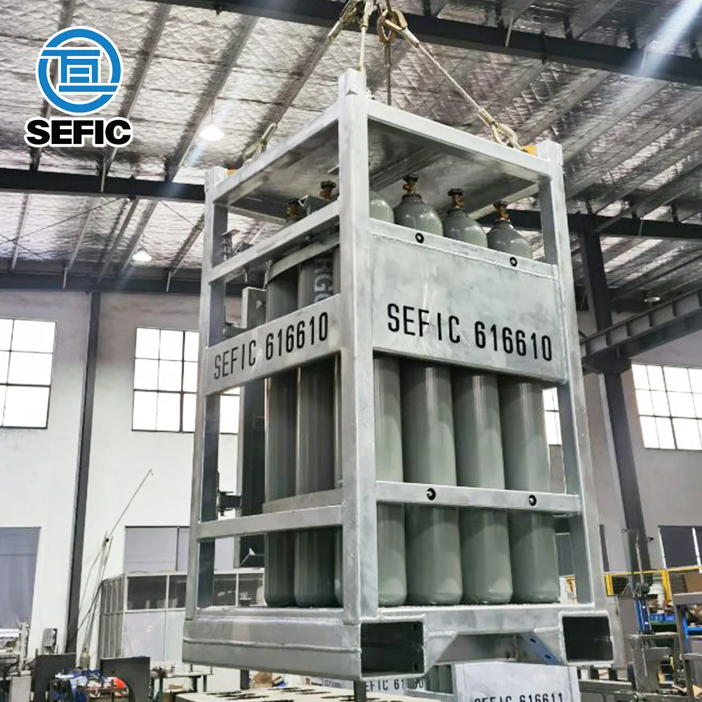 DNV 2.7-1 Gas Cylinder Rack 4x4 Units 200bar 50l 232mm Nitrogen Cylinder Rack