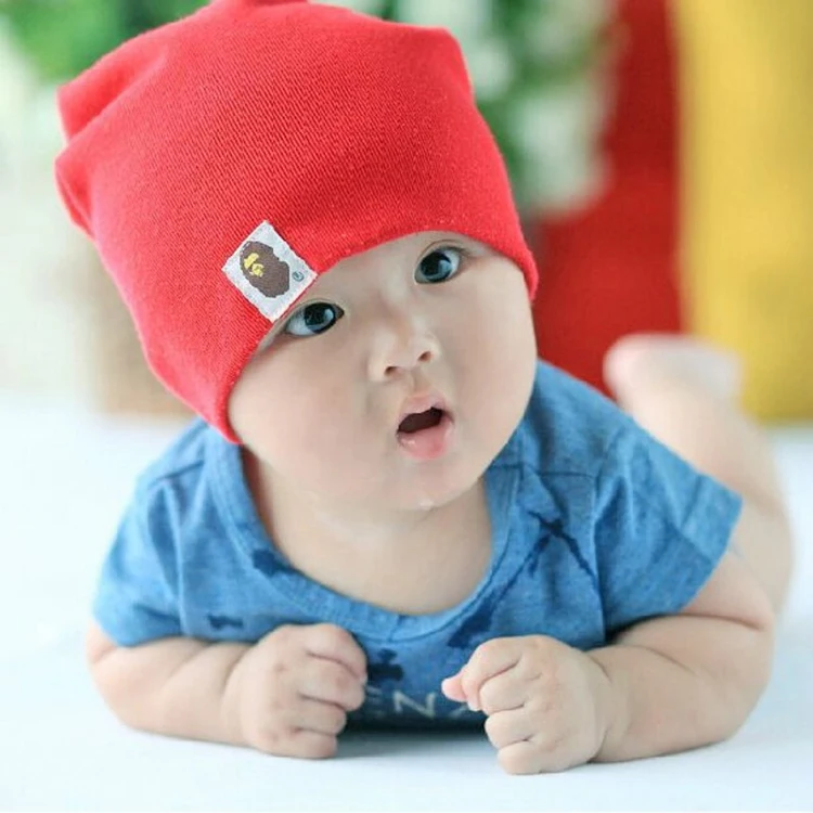 Toddler Cotton Knit Beanie Solid Color Newborn Girls Boys Born Baby Hat Beanie Hats