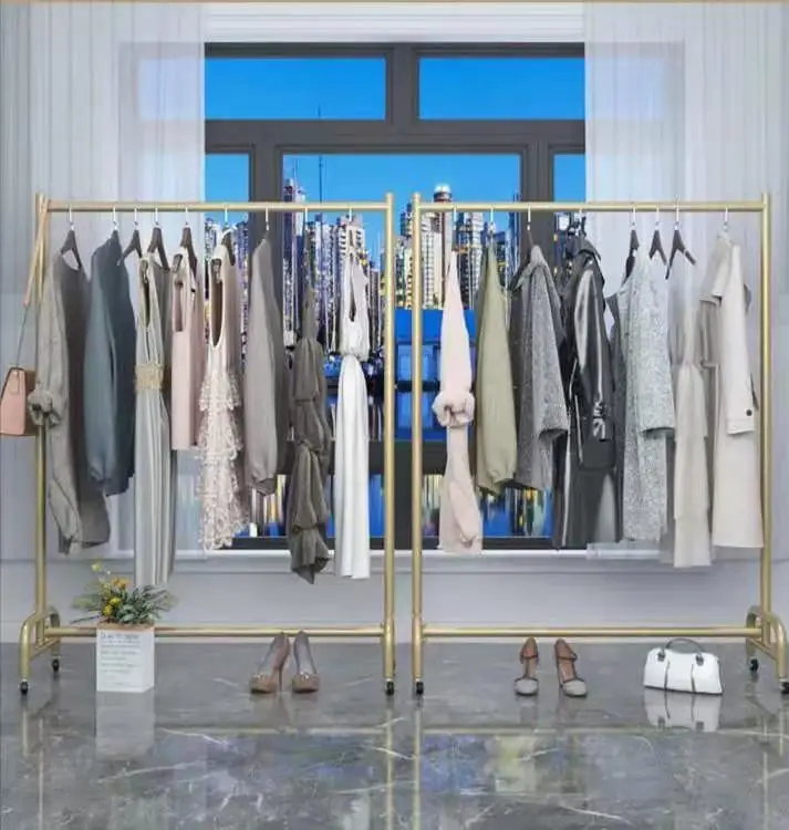 Industrial Pipe Clothing Rack on Wheels,Vintage Rolling Rack for Hanging Clothes,Display Clothing Drying Racks with Shelves