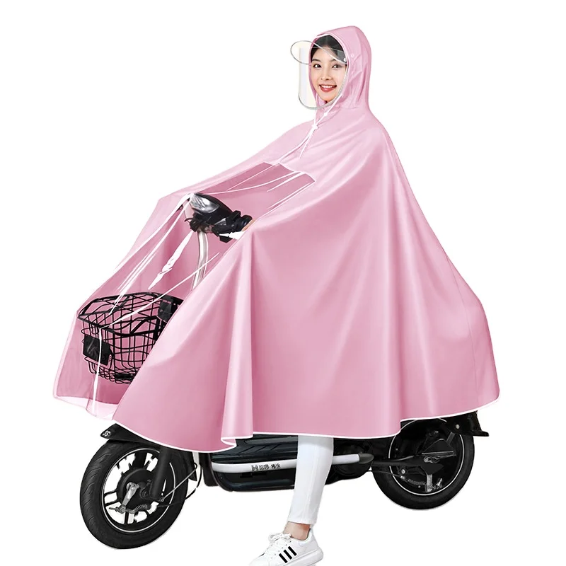 Cycling  Bike Raincoat Rain Cape Poncho Hooded Rain Coat Mobility Scooter Cover Lightweight Compact Reusable