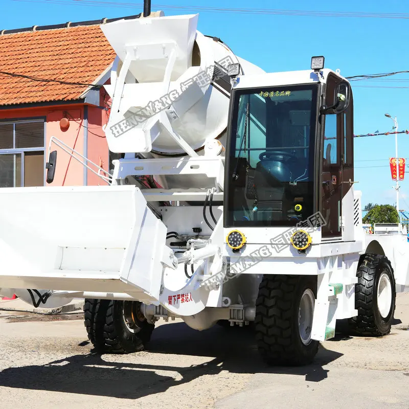 Self loading 4m3 4X4 big mobile Concrete Mixer Truck for sale