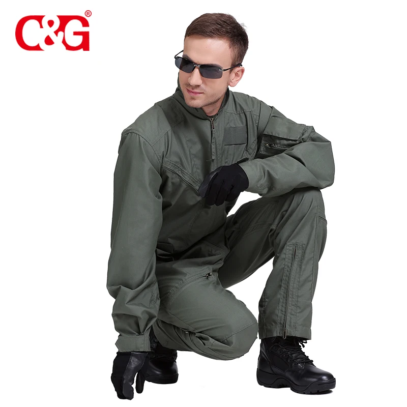 150GSM  mens overalls pilot With ISO11612 certificate Dupont Authorized pilot coveralls