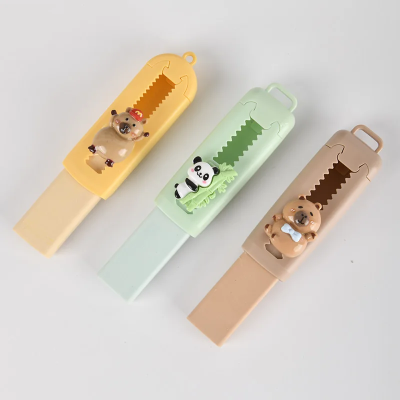 School Supplies Cute Cartoon Student Stationery Kawaii Push-Pull Student Pencil Eraser Less Debris
