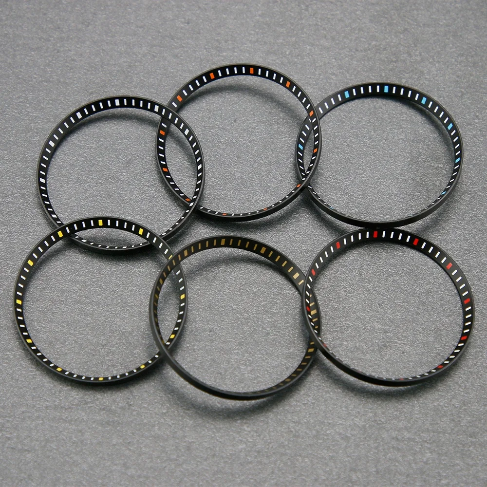 Классические часы 007, черные, с красным, золотым, желтым, синим, оранжевым цветным маркером, главе, кольцо