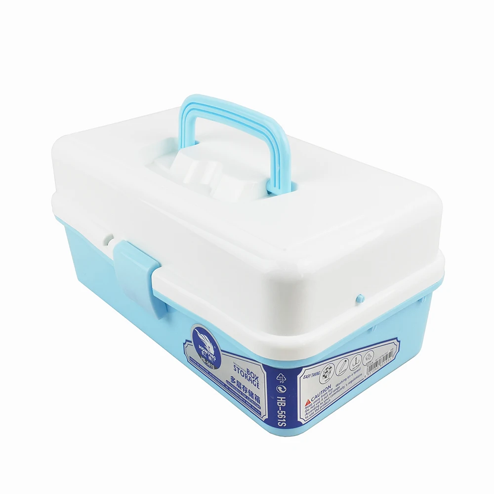 2022 New Product Plastic Storage Box With Three-layer Tray Inside For Hardware Tool