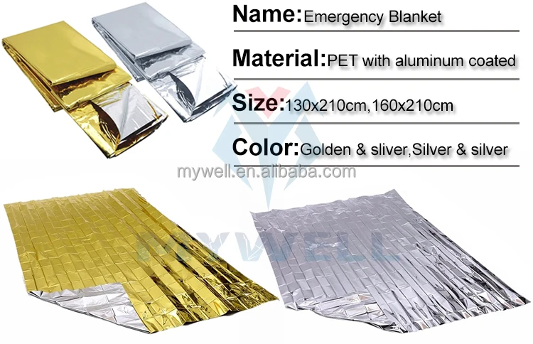 M-ETB01 Customized latest high-tech first aid aluminum foil blanket for assembly camping
