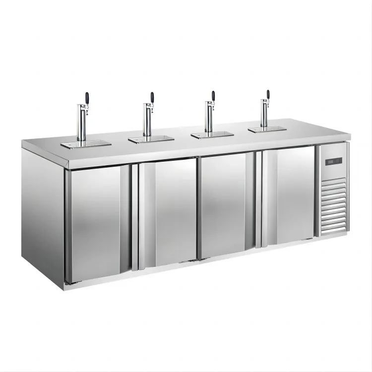 Stainless Steel Tap Kegerator Draft Beer Keg Dispenser Refrigerator Keg Cooler Fridge with Tower