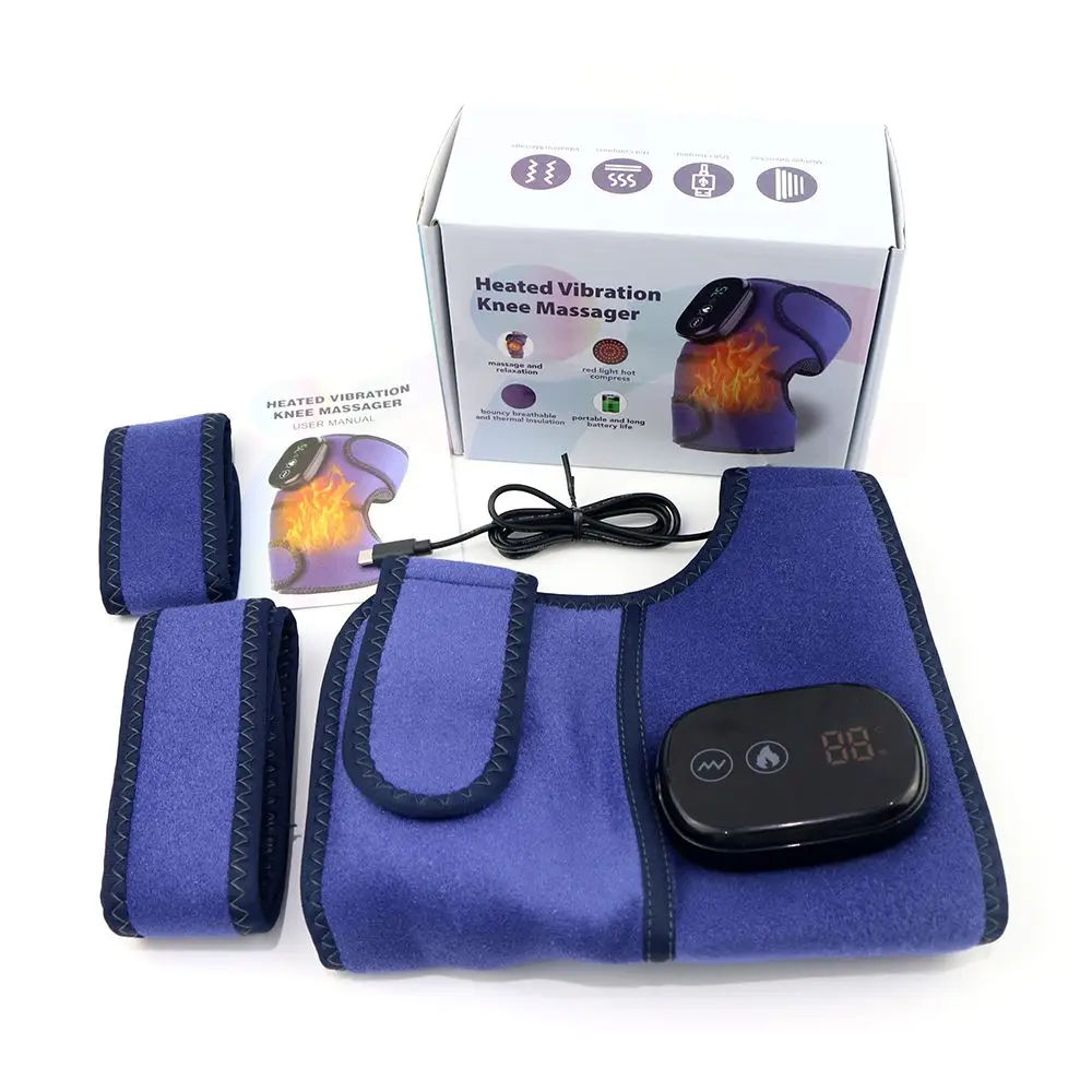 PSB New Rechargeable Electric Infrared Heating Knee Massage Pad Protection Wrap Knee Brace Warming Knee Protection Massager