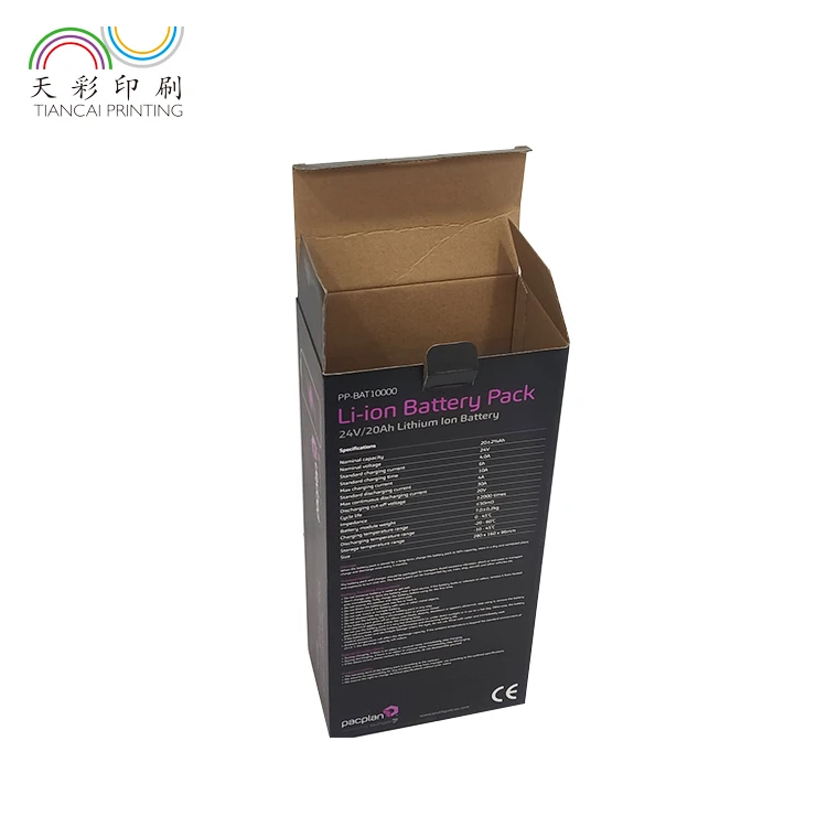 Customized Design Printing Battery Charger Color Paper Packing Box for sale