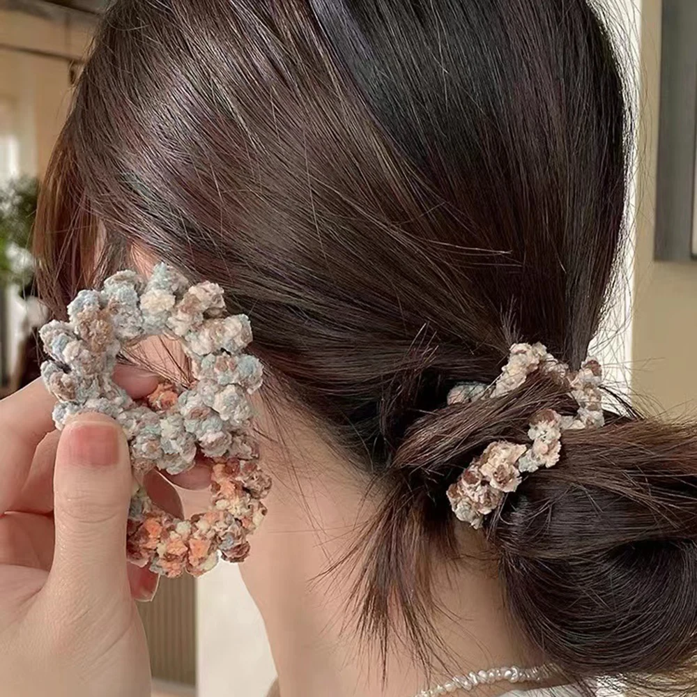 Плюшевые спиральные Завязки для волос, шнур для телефона, резинки для волос, завязки для волос, без сгибания, держатели для конского хвоста для женщин и девочек