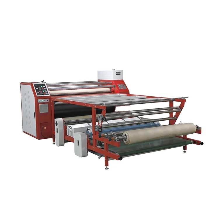 Roll to roll sublimation heat transfer printing machine industry mass production Oil roller heat press