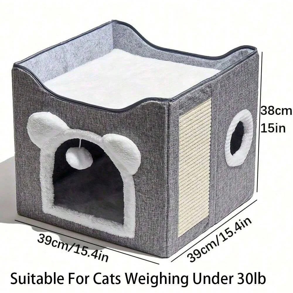 Double Layer Cat Nest Cat Bed Universal For All Seasons Winter Warmth Fully Enclosed Large Size Pet NestFully Enclosed