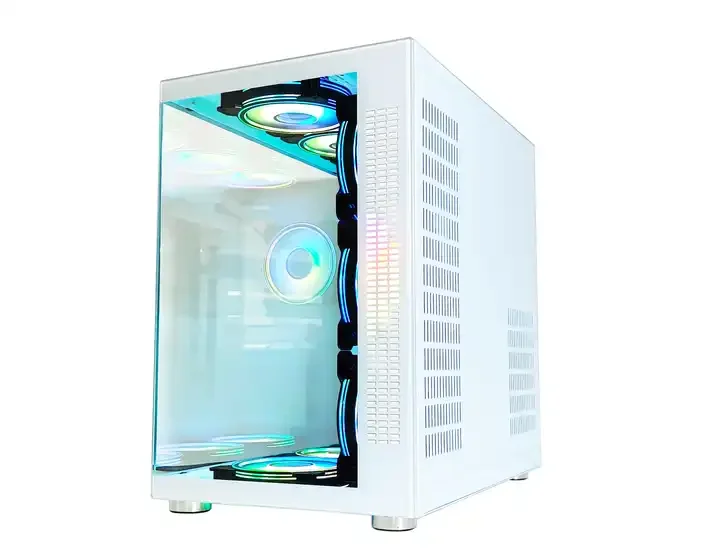 2023 High Quality Gaming PC Desktop Computer Gaming ITX Case wide cube Computer Case & Towers double chamber Cabinet