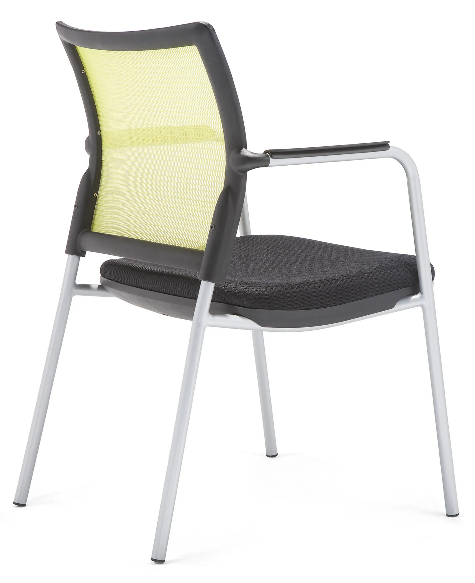 GS-1773 Conference Visitor Reception Chair Comfortable Breathable Mesh with 4-Leg PP Armrests