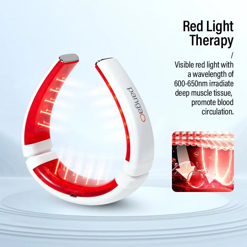 Intelligent electric smart wireless infrared heating red light therapy cervical pull traction relaxation neck massager