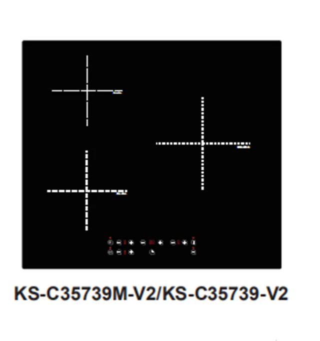 Hot sale Black Color Induction Cooker Ceramic Glass Plates with 3 burners