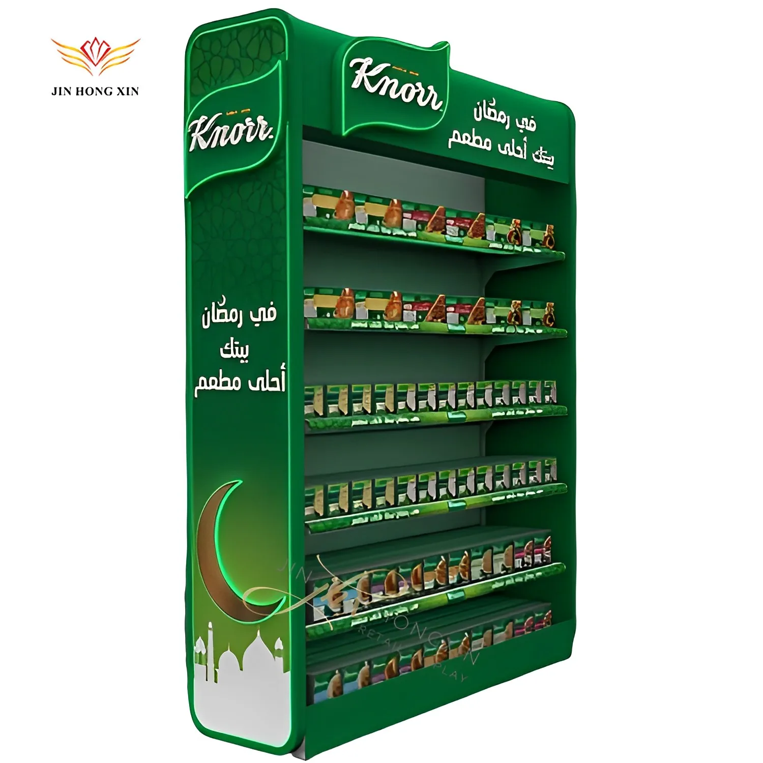 The best selling customized candy and nuts display stand retail shelves