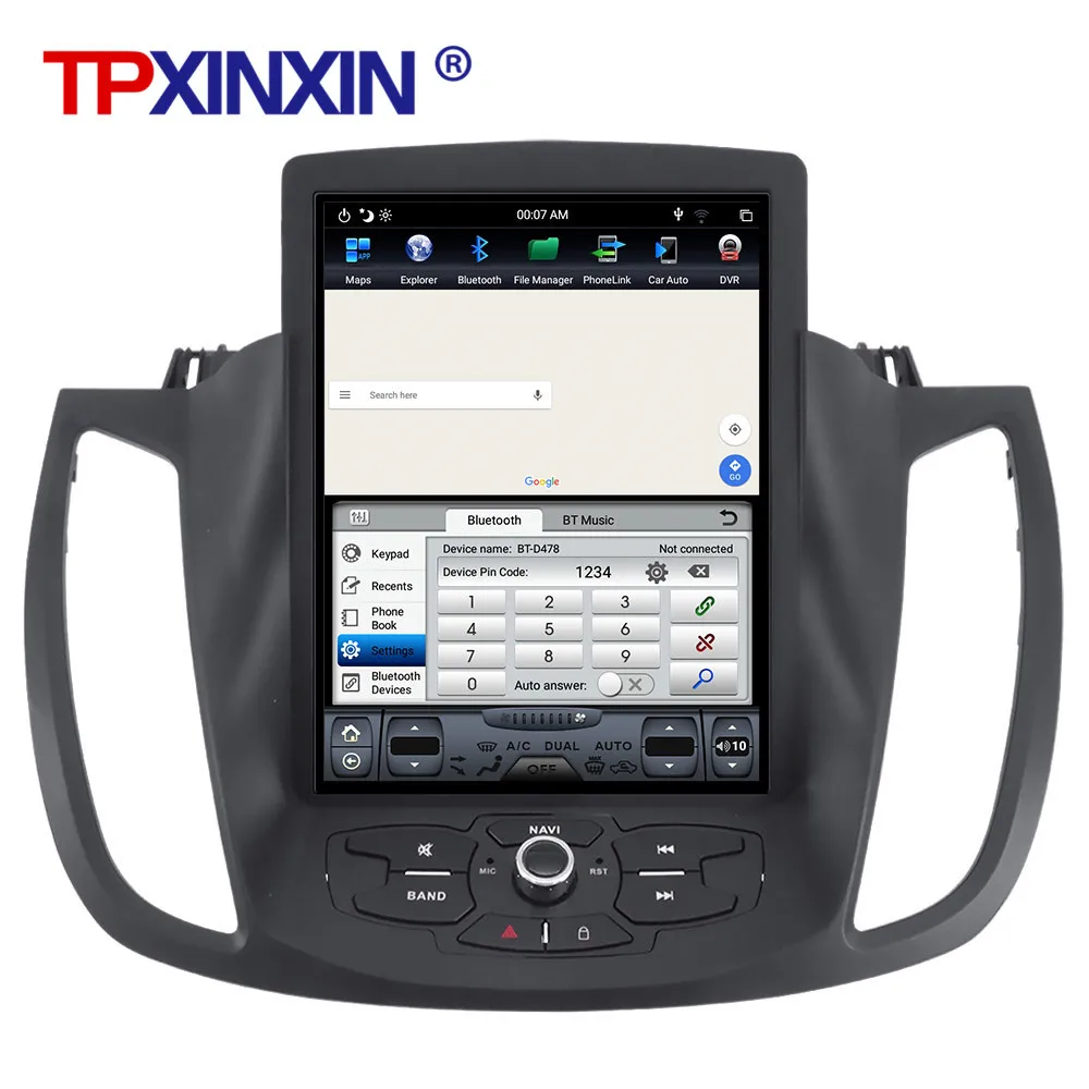 Оптом Новый Android 12 1 'Tesla экран автомобильное радио стерео DVD-плеер для Ford Kuga 2013-2017 с WIFI GPS-навигацией