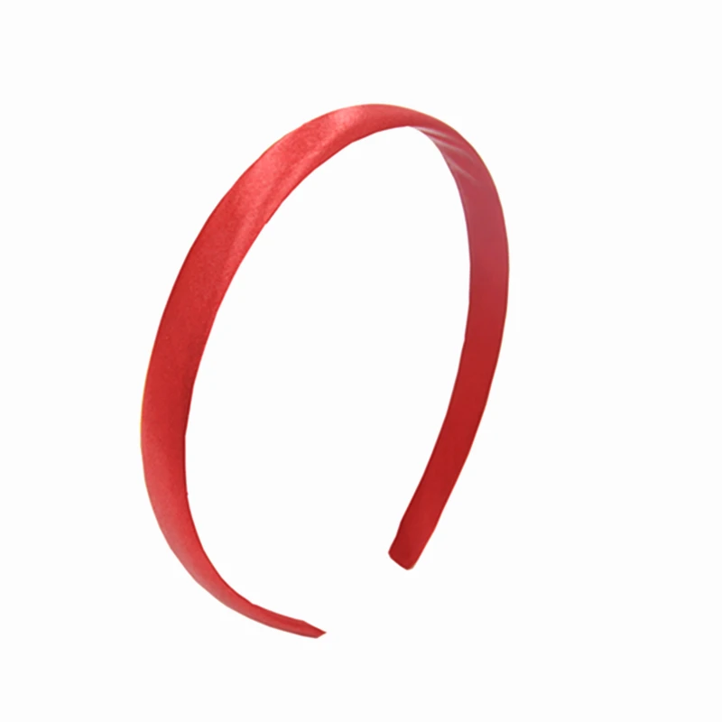 50pcs 15mm 24 Colors Satin Fabric Covered Resin Hairband Children Adult Fabric Wrapped Headband Kids Headwear Hair Accessories