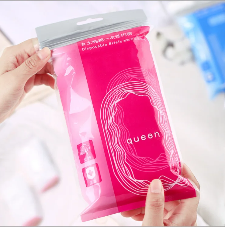 Женское одноразовое нижнее белье из 100% чистого хлопка, дорожные трусики, трусы, белые