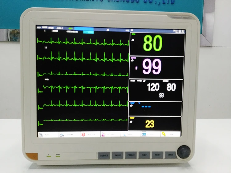 15 Inch hospital medical equipment ICU CCU ambulance multi-parameter patient vital signs screen price