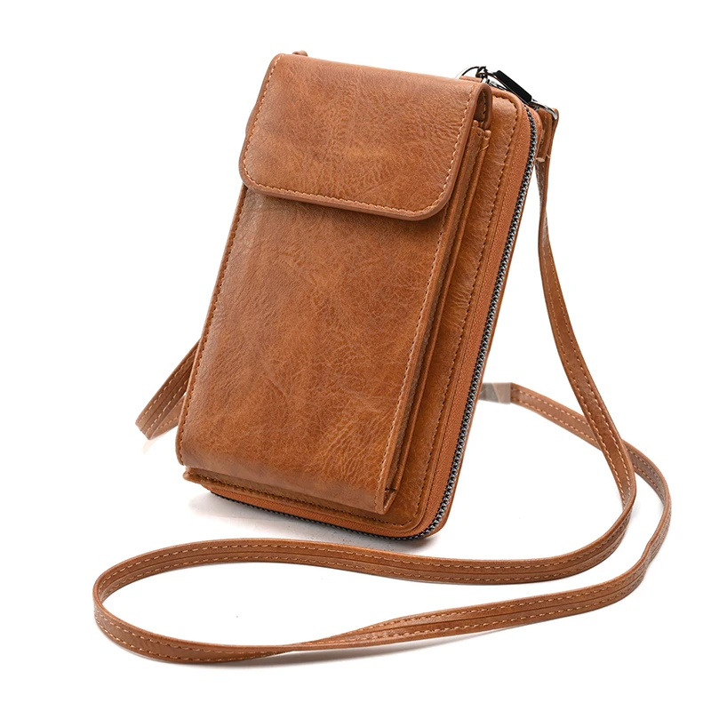 New Design Small Leather Crossbody Bags Ladies Cell Phone Wallet Purse Shoulder Bag For Women