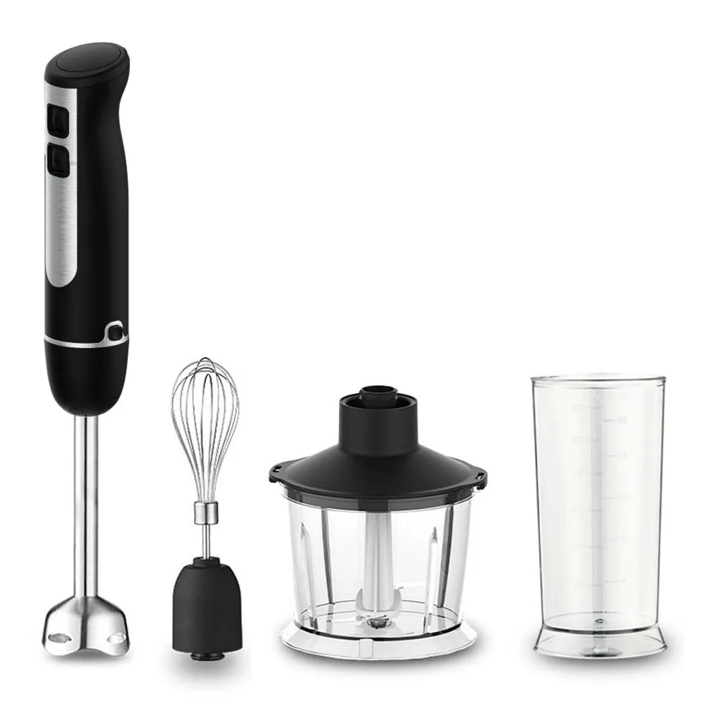 High Class Whole Stainless Steel Body Hand Blender High Speed Blades Quick Cleaning Blender Set