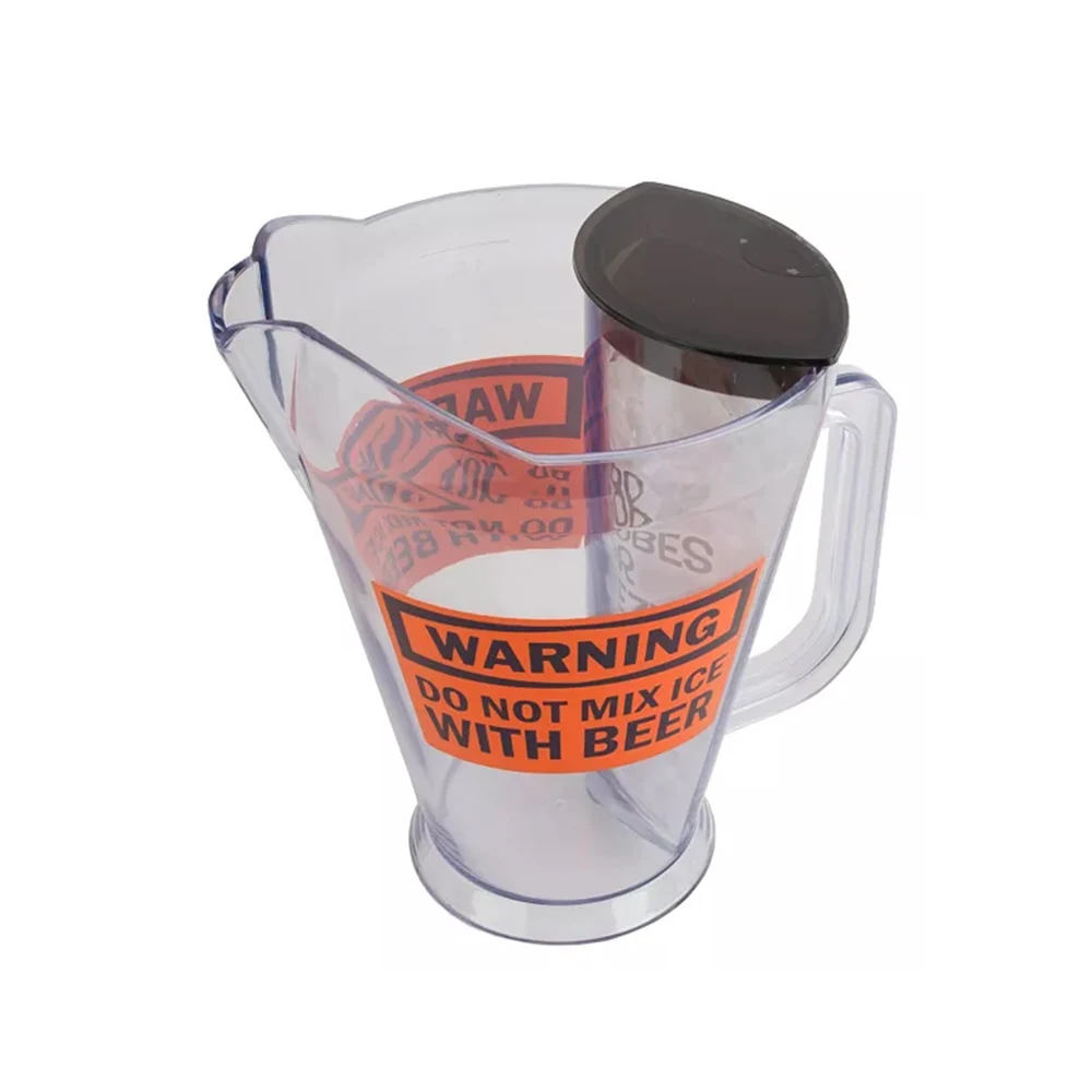 1.5L Ice Cooler Jug Plastic Beer Pitcher With Ice Compartment And Spout