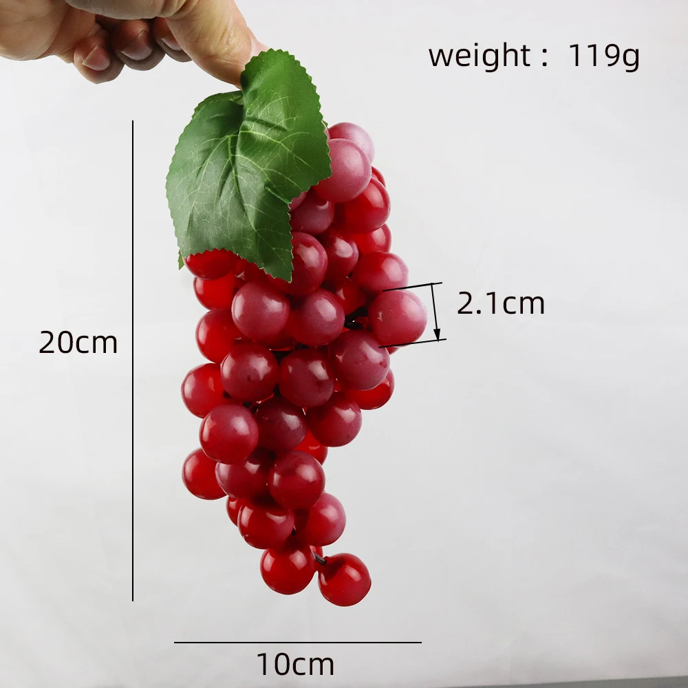 Simulated fruit and vegetable models, cabinet decorations, dance props, simulated handles, 60 large grapes, plastic