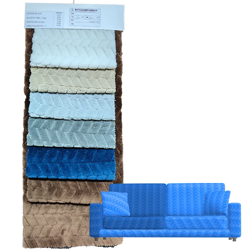 Colorful  plush toy fabric super soft polyester velvet velboa fabric For Furniture Textile Customized Furniture Thick Upholstery