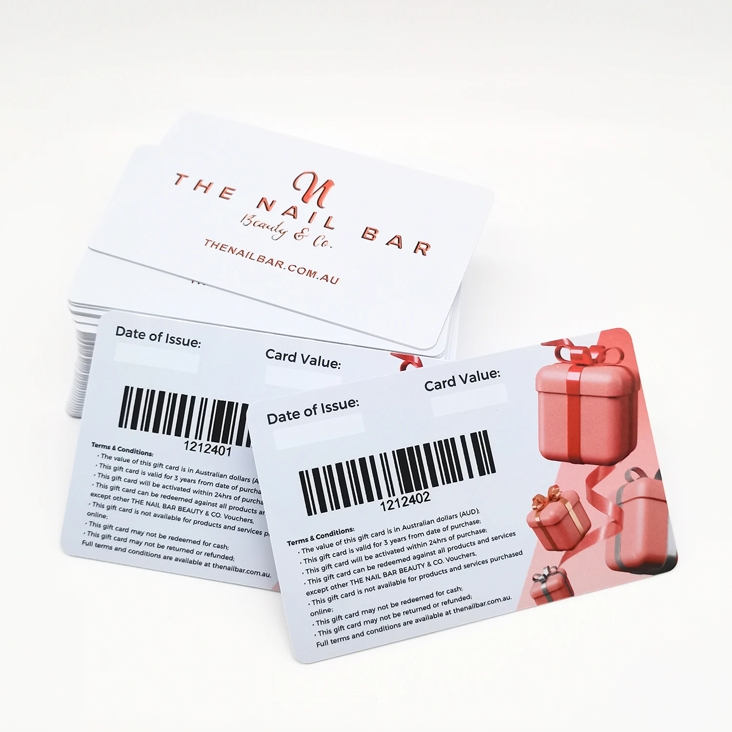 Customized LOGO printing PVC salon / membership / gift card with UV printing barcode