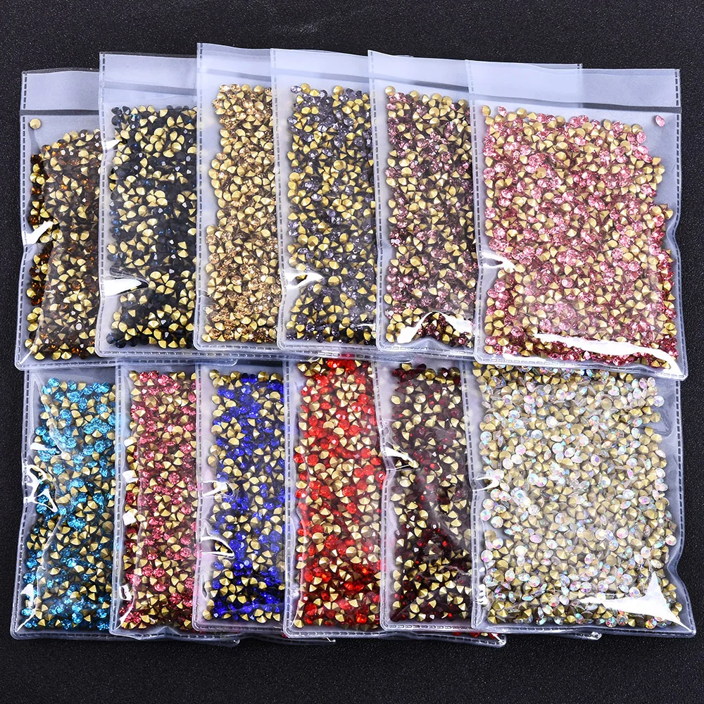 machine cutting chaton glass rhinestones colorful chaton point back rhinestone factory chaton rhinestones