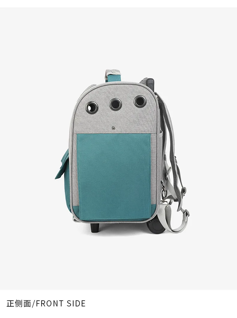 Wholesale Luxury Pet Carrier Backpack Airline Approved fMade of Oxford Mesh Material Portable for Travel Pet Carrier on Wheels