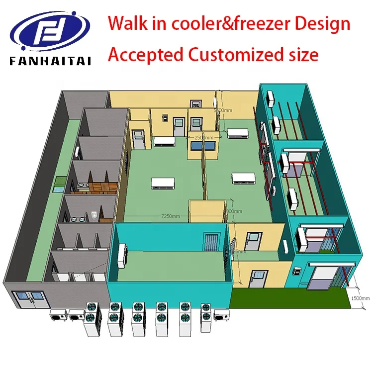
FHT-China manufacturer Commercial customized big size cold room,walk in freezer and cooler for sale 
