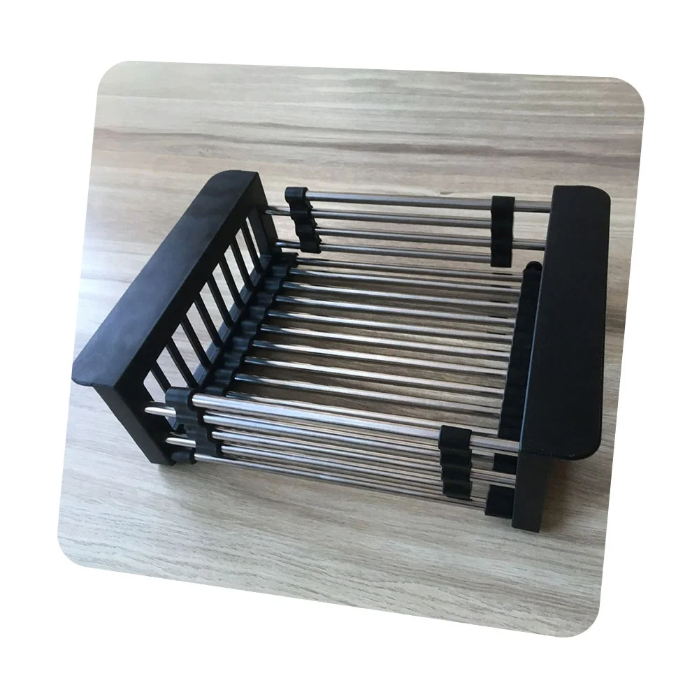 Telescopic colander for use with kitchen sink, expandable colander