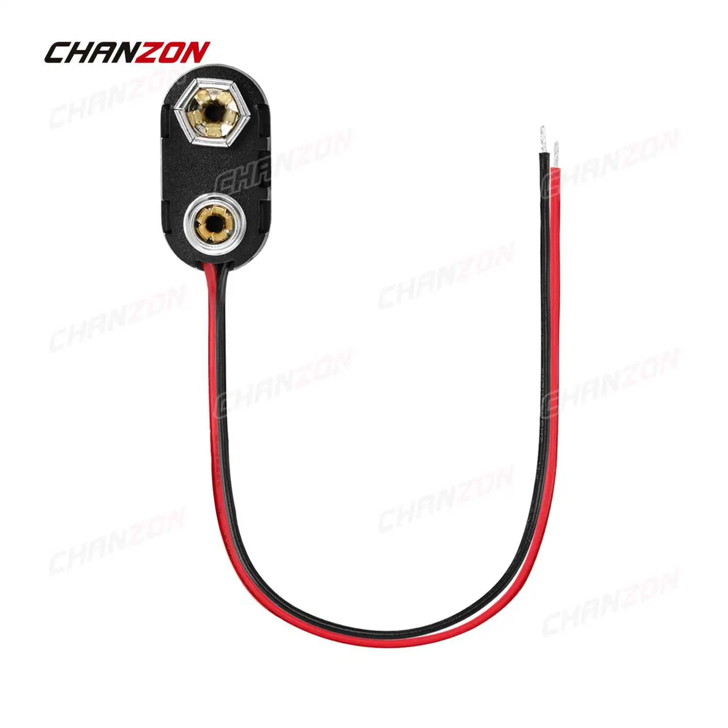 (24AWG UL провода) 9 V Volt оснастки батарейный зажим держатель Женский Мужской Аллигатор 9-вольтовой батареи разъем с 15 см кабель провода