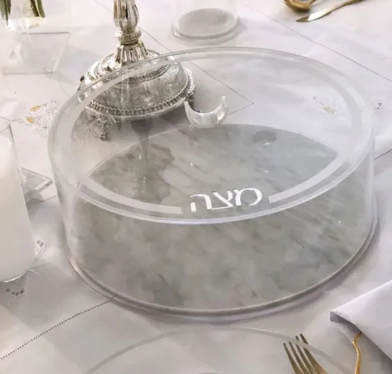 Оптовая продажа с фабрики Lucite Matzah Box - U блестящей золотой и серебряной