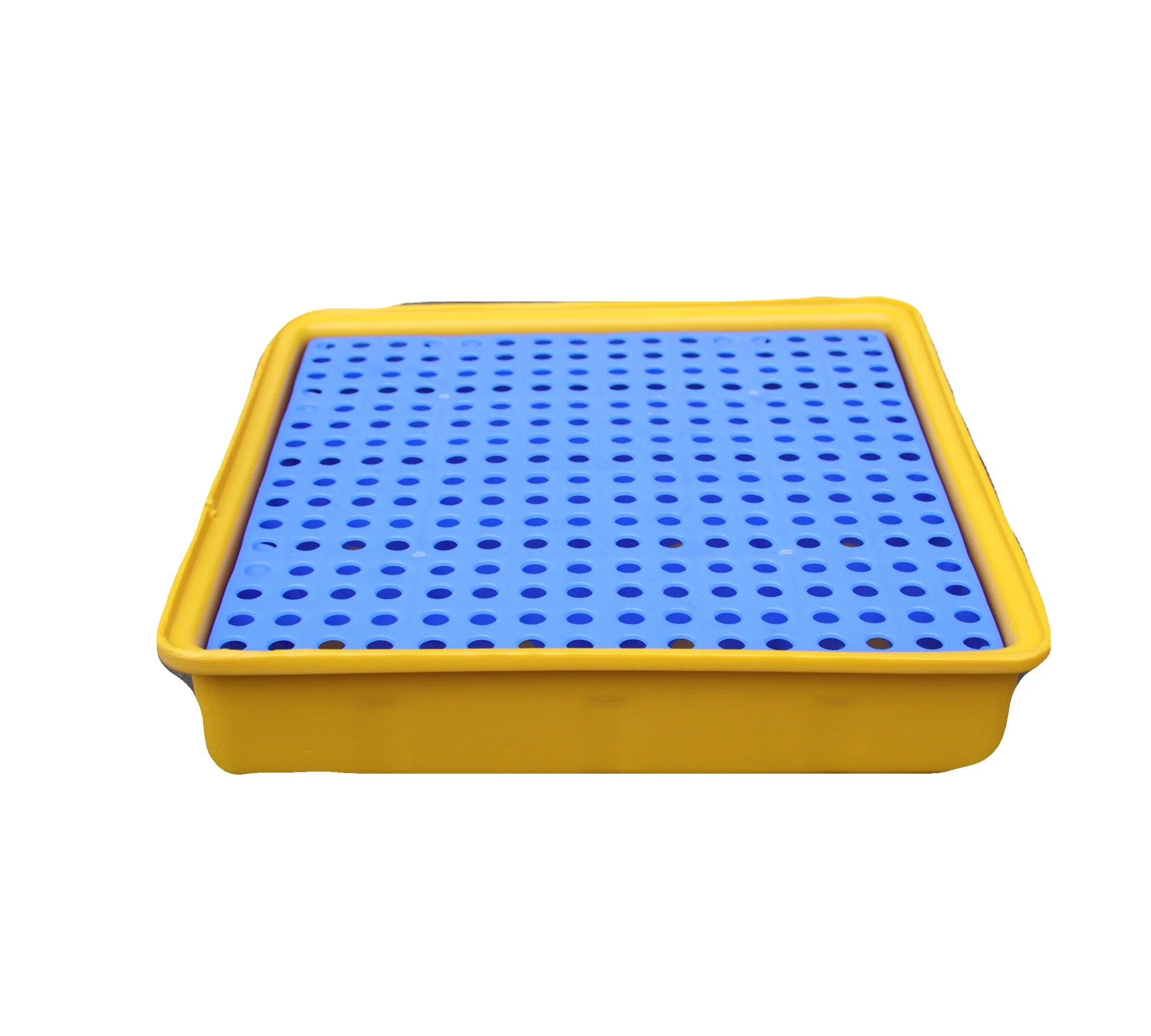 Low Profile 310*310*55 1 Drum Plastic Spill Containment Deck Tabletop Spill Pallet For Oil Drum storage pallet stack