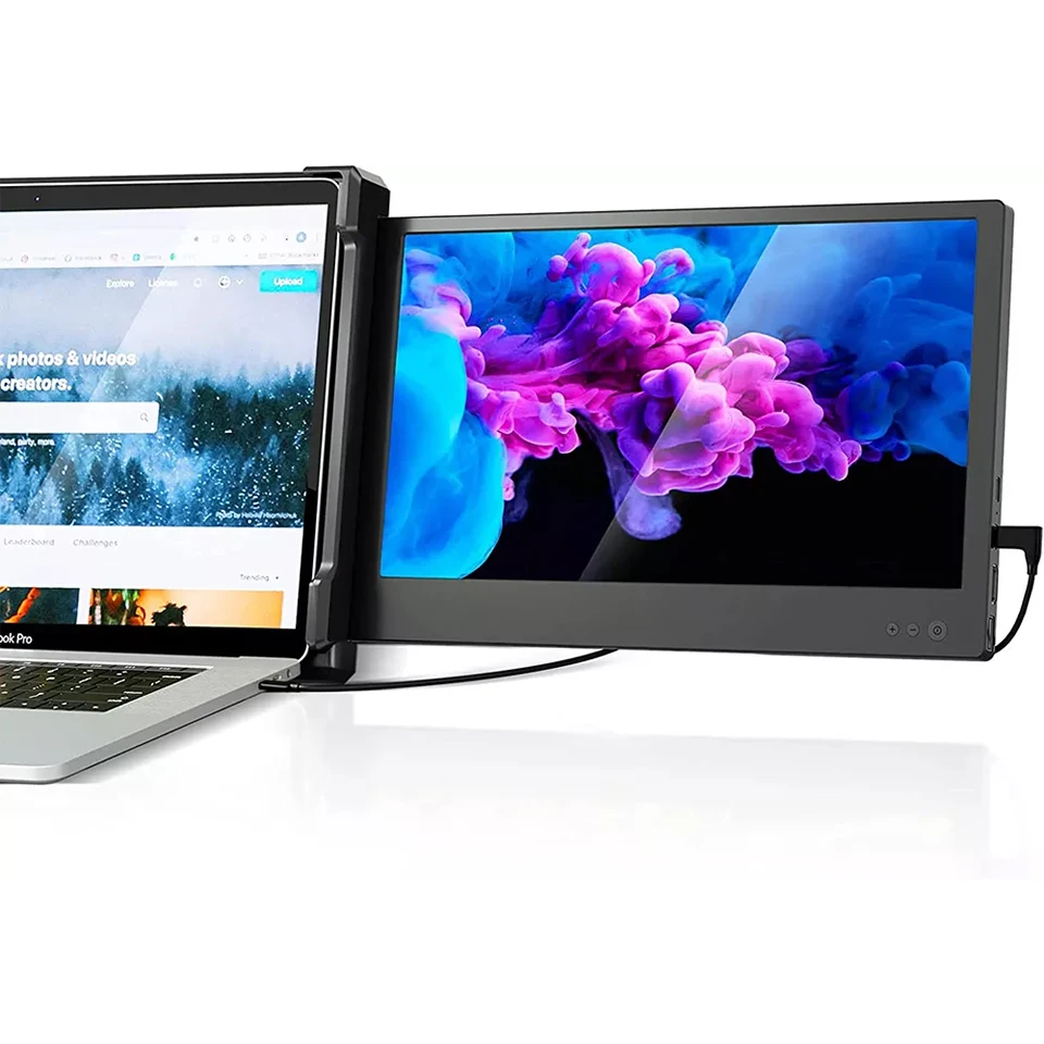 Оптовая продажа с фабрики, двойной и тройной дисплей 12 дюймов, монитор для ноутбука, 1080p, двойной экран, монитор для ноутбука, двойной дисплей