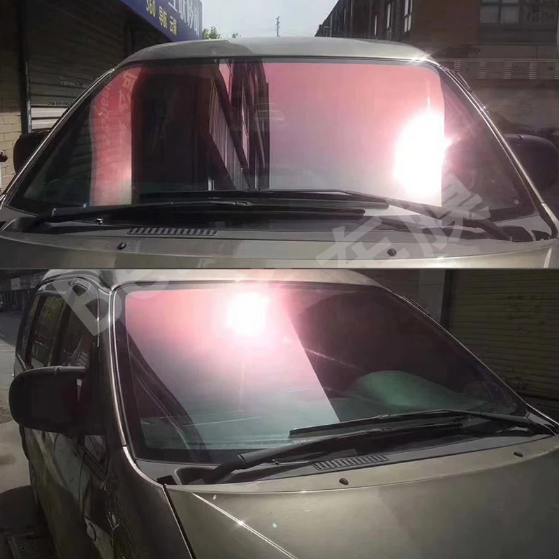 factory red color window sticker glass film window privacy film rolls for car
