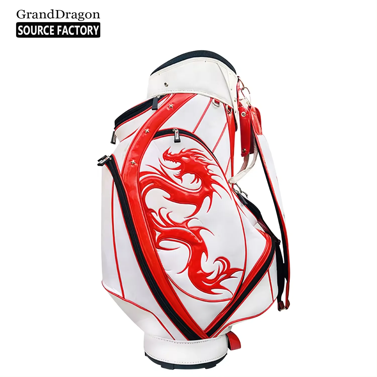 OEM/ODM Factory Custom logo Embroidery golf bag PVC  pouch 6 ways golf stand bag